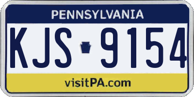 PA license plate KJS9154