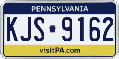 PA license plate KJS9162