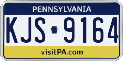 PA license plate KJS9164