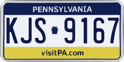 PA license plate KJS9167