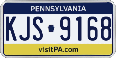 PA license plate KJS9168