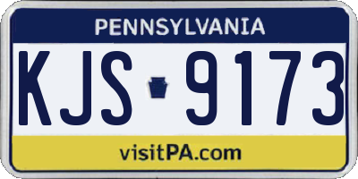 PA license plate KJS9173