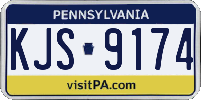 PA license plate KJS9174