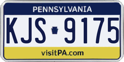 PA license plate KJS9175