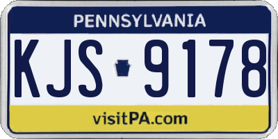 PA license plate KJS9178