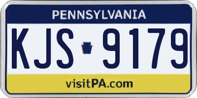 PA license plate KJS9179