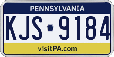 PA license plate KJS9184