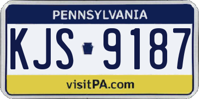 PA license plate KJS9187