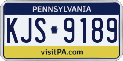 PA license plate KJS9189