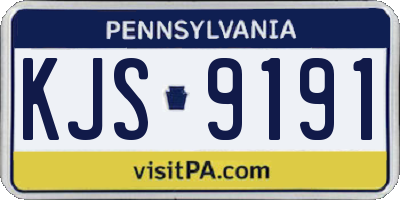 PA license plate KJS9191