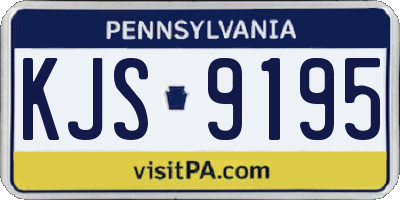 PA license plate KJS9195