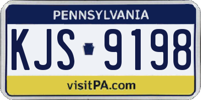 PA license plate KJS9198
