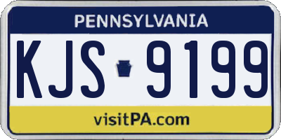 PA license plate KJS9199