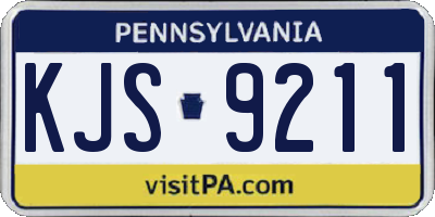 PA license plate KJS9211