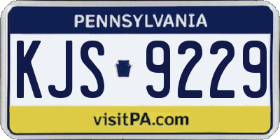 PA license plate KJS9229