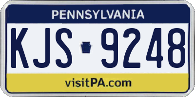 PA license plate KJS9248