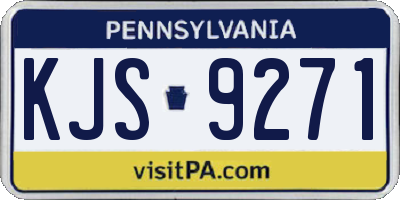 PA license plate KJS9271