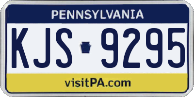 PA license plate KJS9295