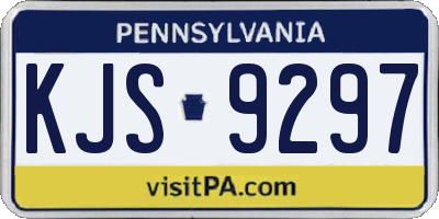 PA license plate KJS9297
