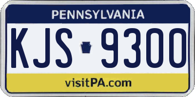 PA license plate KJS9300