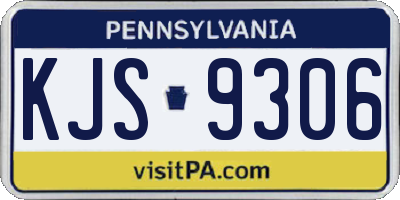 PA license plate KJS9306