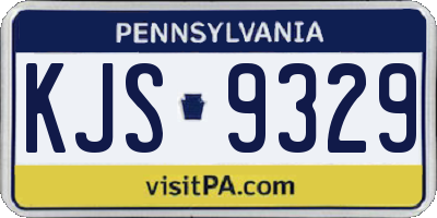 PA license plate KJS9329