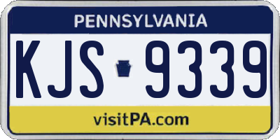 PA license plate KJS9339