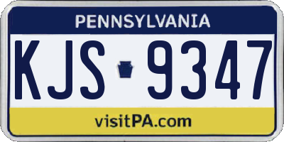 PA license plate KJS9347