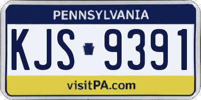 PA license plate KJS9391