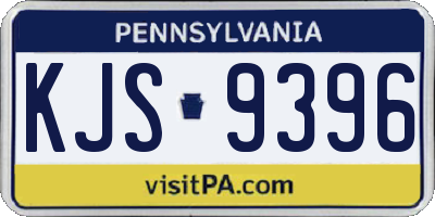 PA license plate KJS9396