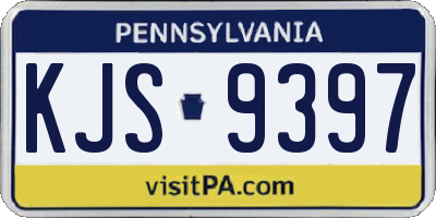 PA license plate KJS9397