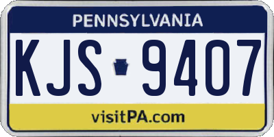 PA license plate KJS9407