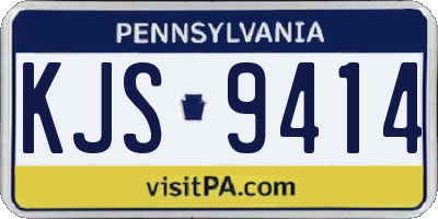 PA license plate KJS9414