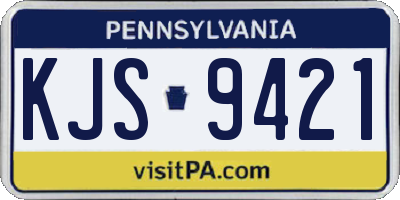PA license plate KJS9421