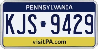 PA license plate KJS9429