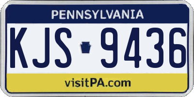 PA license plate KJS9436