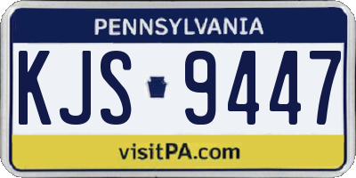 PA license plate KJS9447