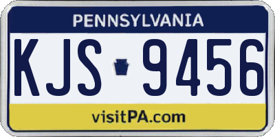 PA license plate KJS9456