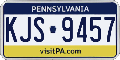 PA license plate KJS9457