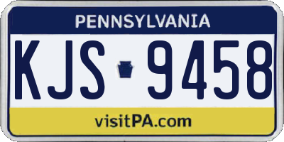 PA license plate KJS9458