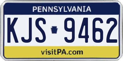 PA license plate KJS9462