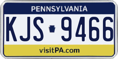 PA license plate KJS9466