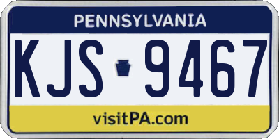 PA license plate KJS9467