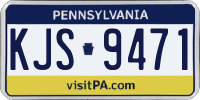 PA license plate KJS9471