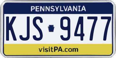 PA license plate KJS9477