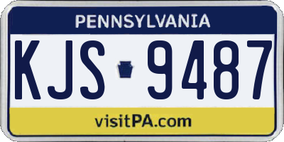 PA license plate KJS9487