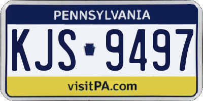PA license plate KJS9497