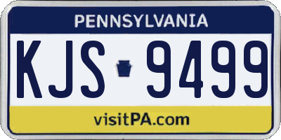 PA license plate KJS9499