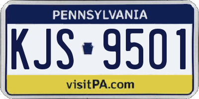 PA license plate KJS9501