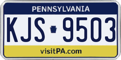PA license plate KJS9503